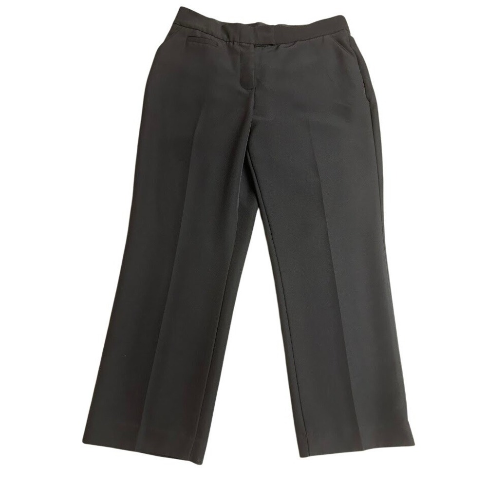 Investments Petites Womens Black Dress Pants Straight Leg Size 10P S Workwear